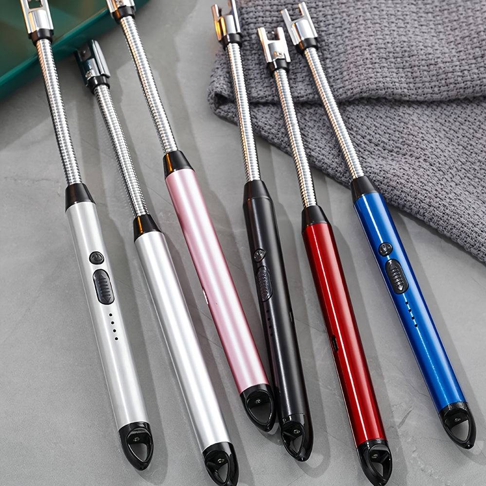 USB Rechargeable Arc Lighter Compact Electric Igniter with Long-Lasting 170mAh Battery Smart Fire Starter for Candles, BBQ & Camping