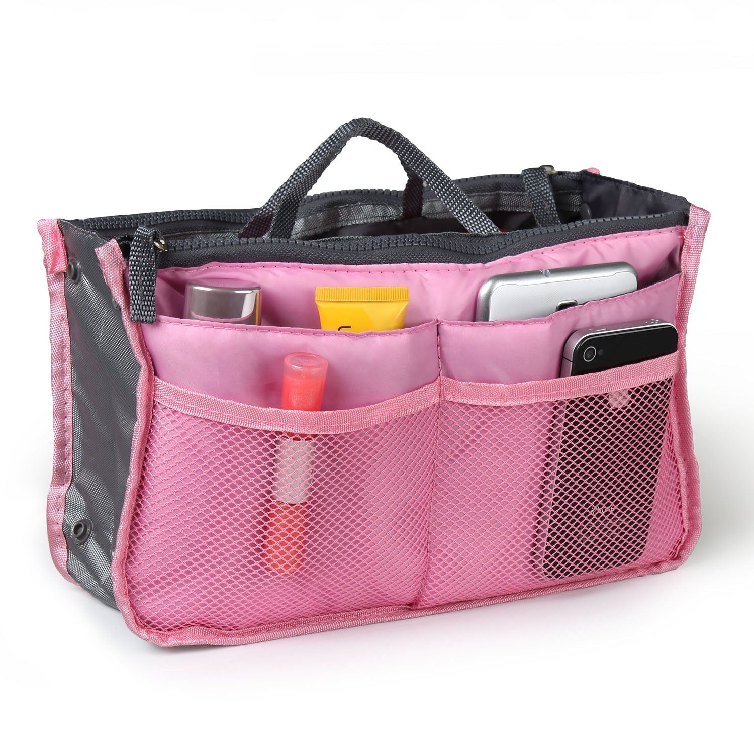 Handbag Organizer Purse Insert With 13 Pockets And Handle
