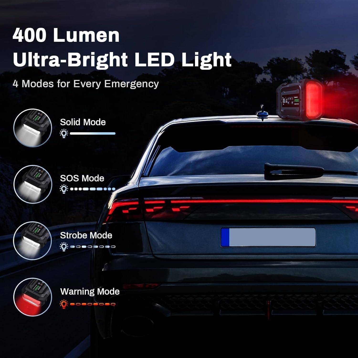 Jump Starter 3000A Portable with Air Compressor