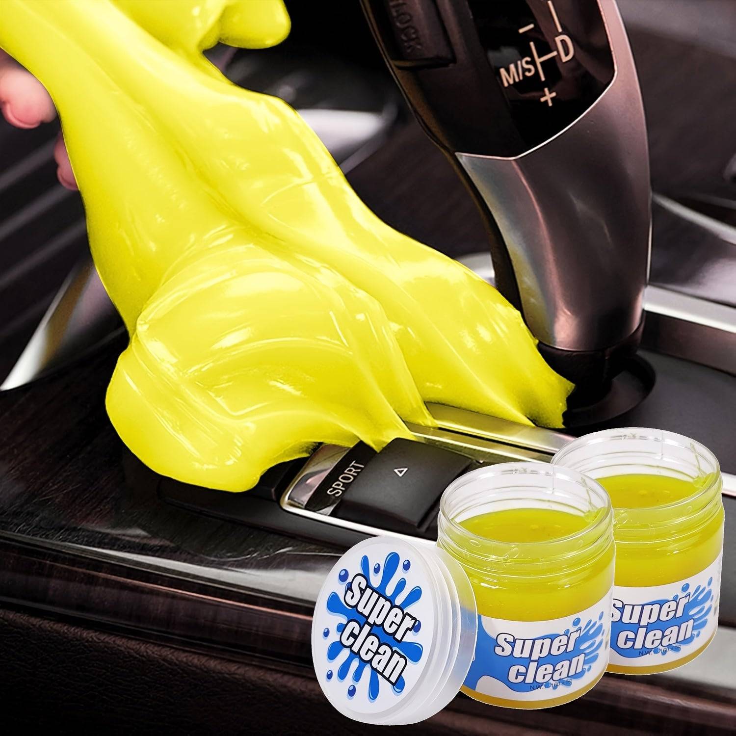 Pink car cleaning gel putty 5.6oz for auto interior, vents, and keyboards – reusable slime cleaner for dust removal
