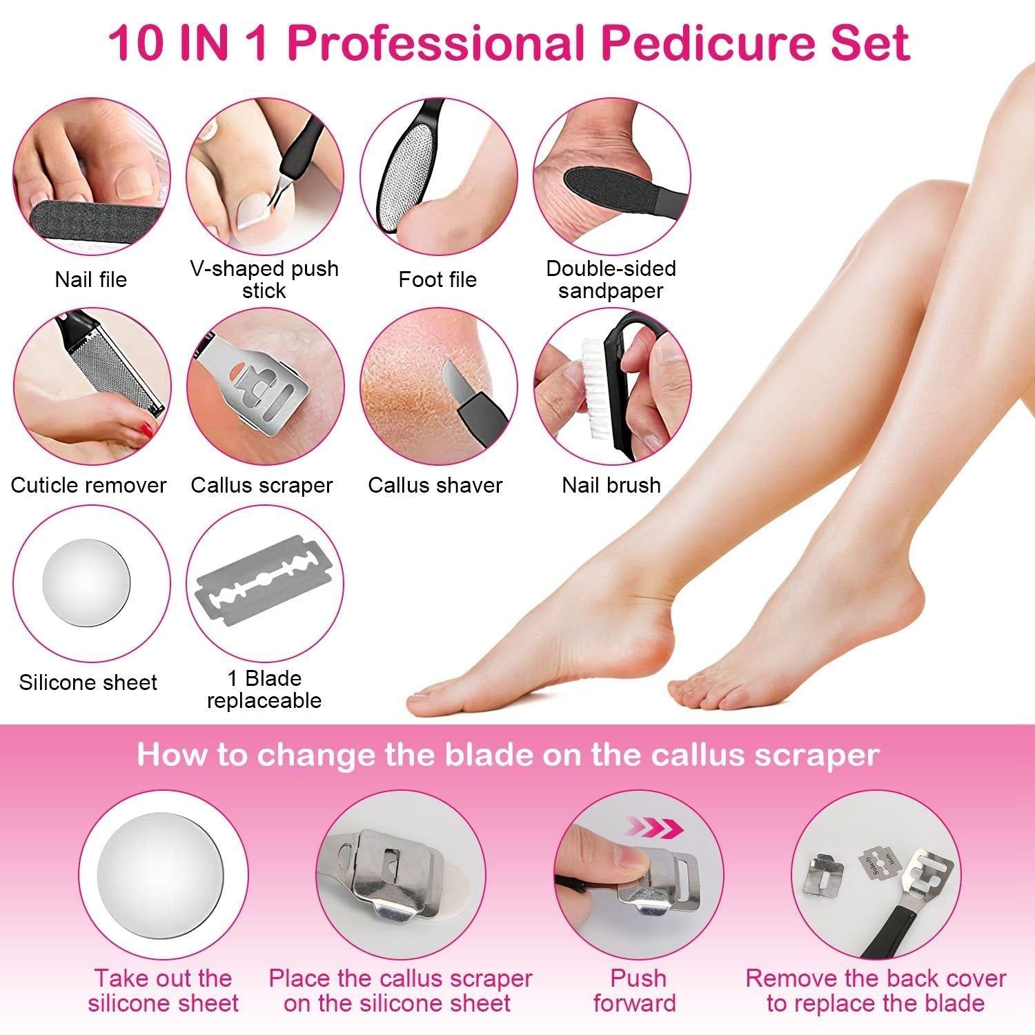 Callus Remover Electric Dual Speed Vacuum Pedicure Kit