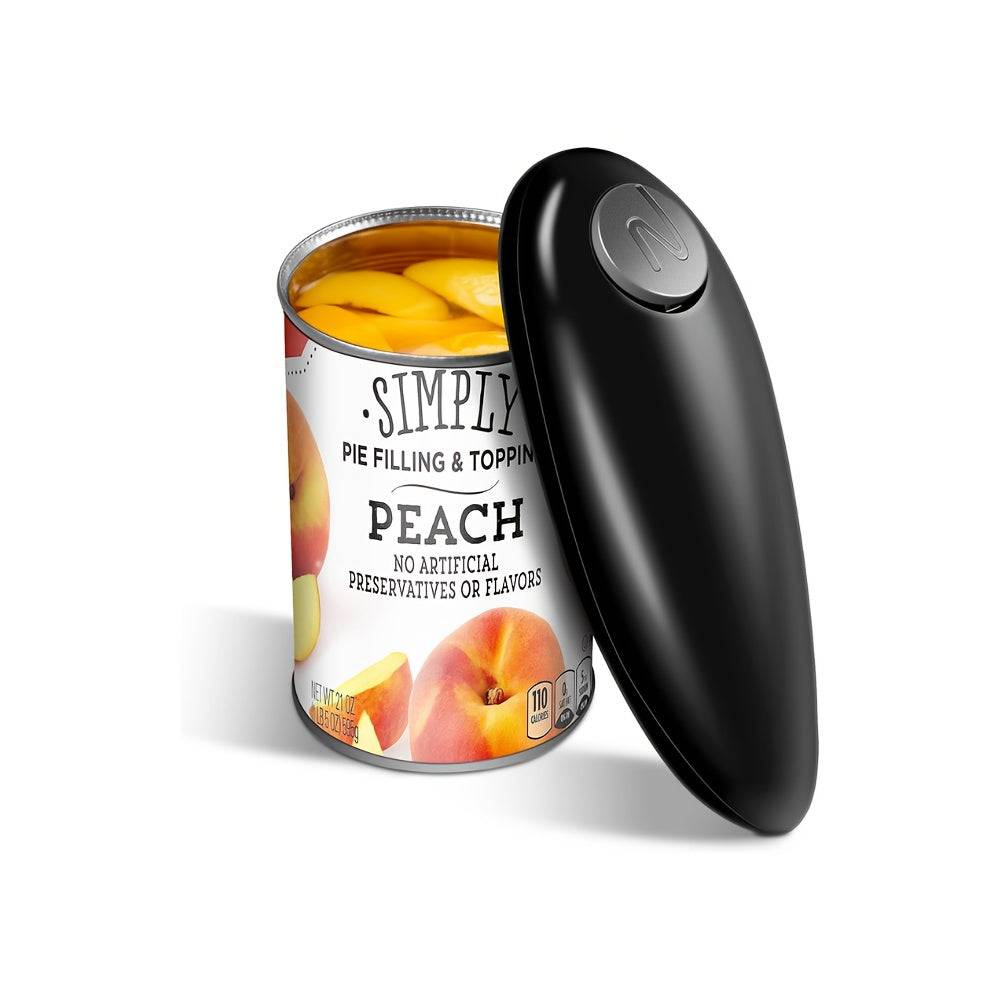 One-Touch Electric Can Opener – Battery-Operated Automatic Opener with Smooth Edge for All Can Sizes, Ideal for Seniors & Easy Use