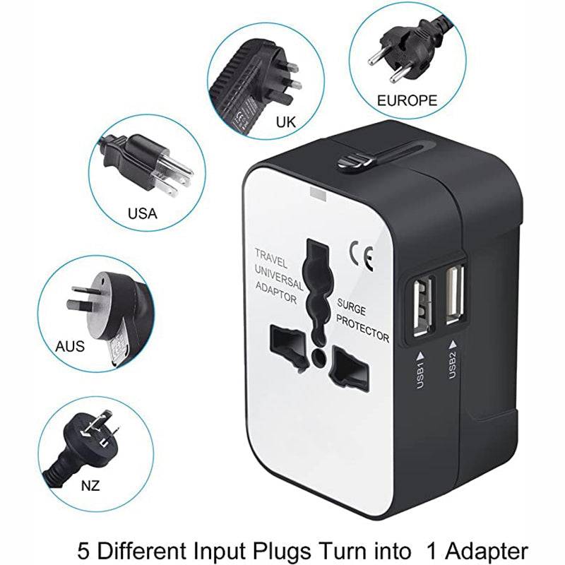 All in One Universal Travel Adapter for Worldwide Use