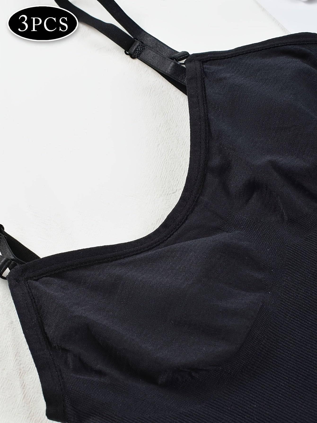 Close-up of black shapewear bodysuit showing soft bust support and seamless design from 3pcs Women’s Bodycon Shapewear Bodysuits collection.