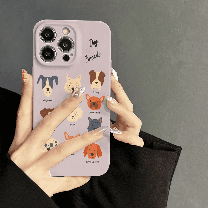 Cartoon Phone Case with Retro Film-Style Design Full-Body Protective Cover with Raised Bezel for Lens Safety Compatible with iPhone 6–16 Plus/Pro/Pro Max
