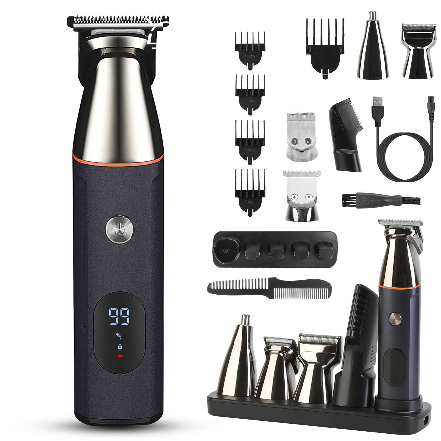 Electric Beard Trimmer Kit 5 In 1 Cordless Waterproof