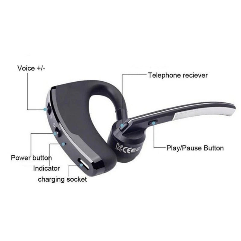 Bluetooth Headset Noise Cancelling Driver Comfort Fit