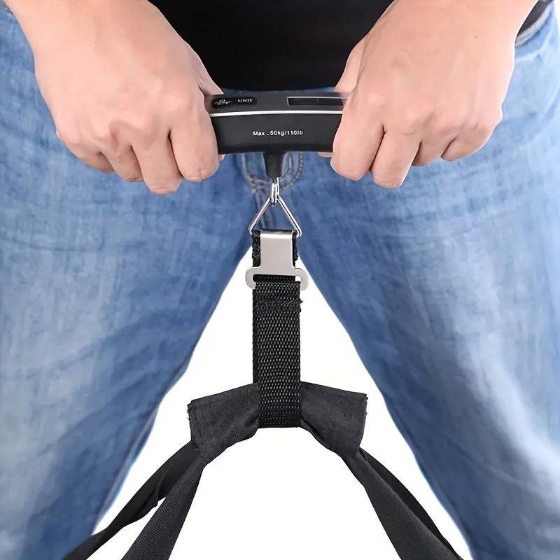 Digital Luggage Scale with LCD Display, Ergonomic Hanging Suitcase Weighing Tool, Compact and Durable Travel Essential