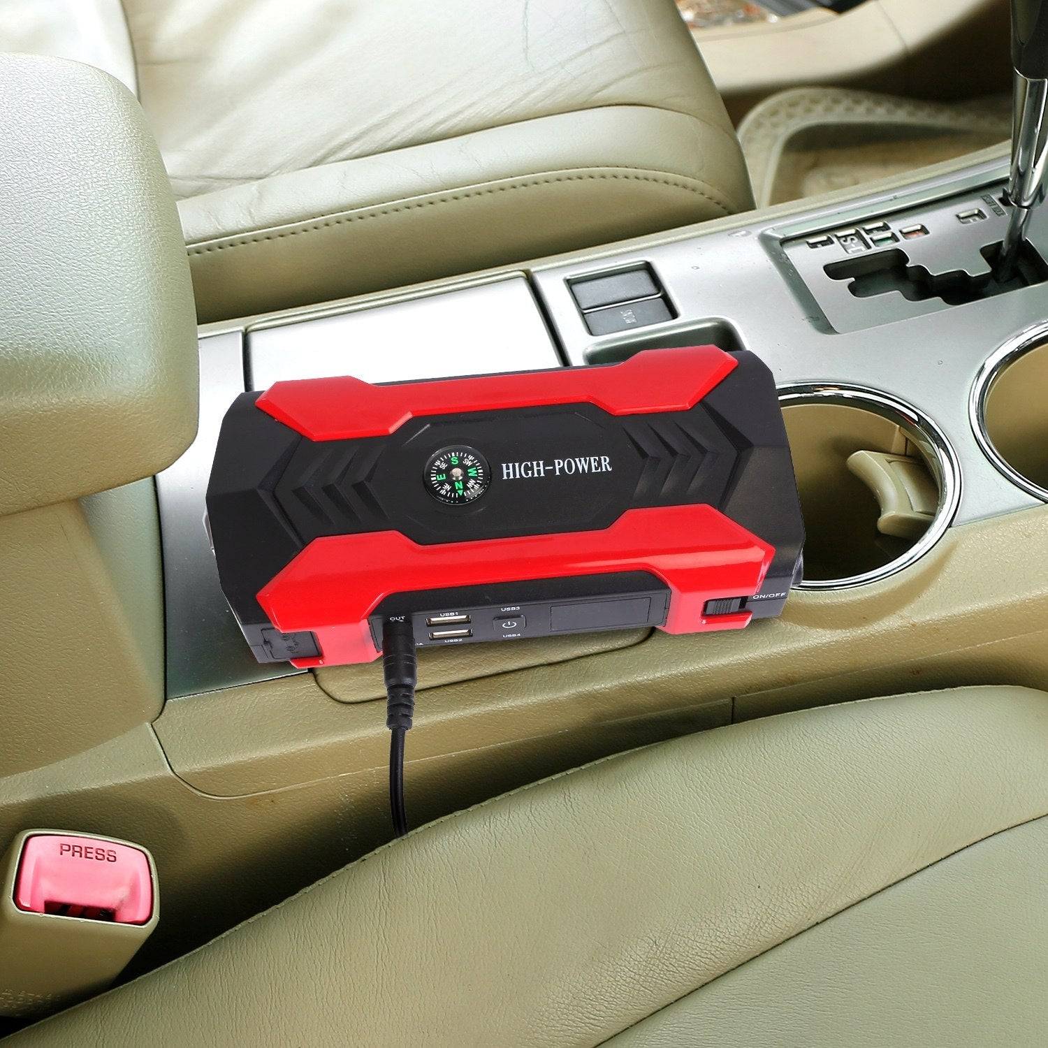 800A 28000mAh Car Jump Starter With LED And USB Power