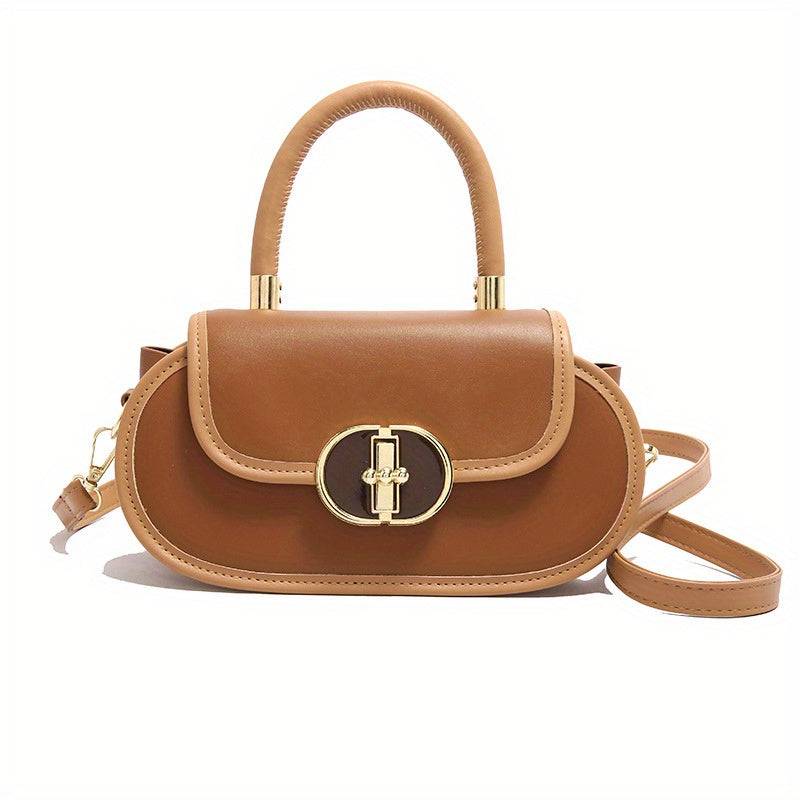Women’s French Design Crossbody Bag – Small Shoulder Handbag with Zip Closure, Trendy Autumn Fashion Purse