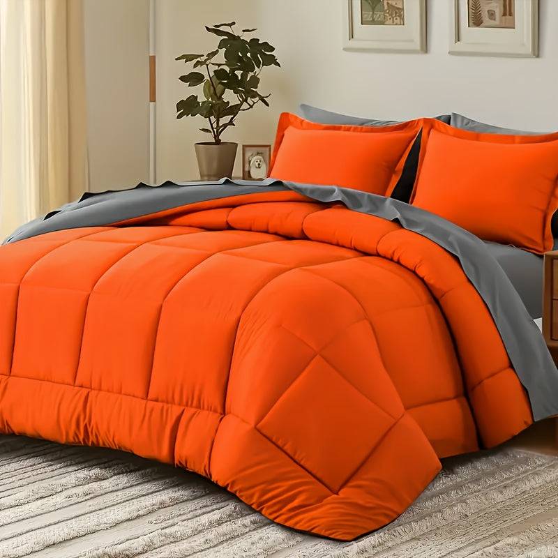 Luxury Bedding Set 5/7-Piece – Soft Microfiber Comforter, Sheets & Pillowcases for Queen/King Beds