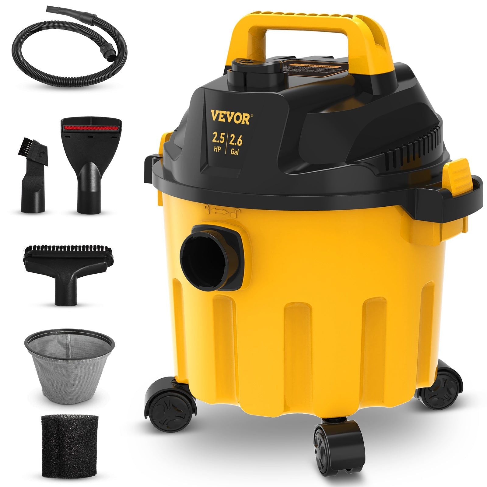 Portable Wet Dry Vacuum Cleaner 2.6 Gallon with Blower