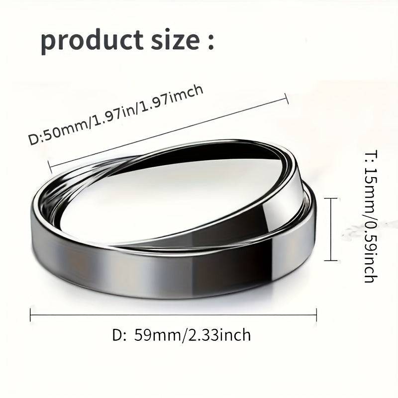 6pcs wide-angle blind spot mirrors for cars with convex lens, durable ABS, adhesive backing, improves driving safety