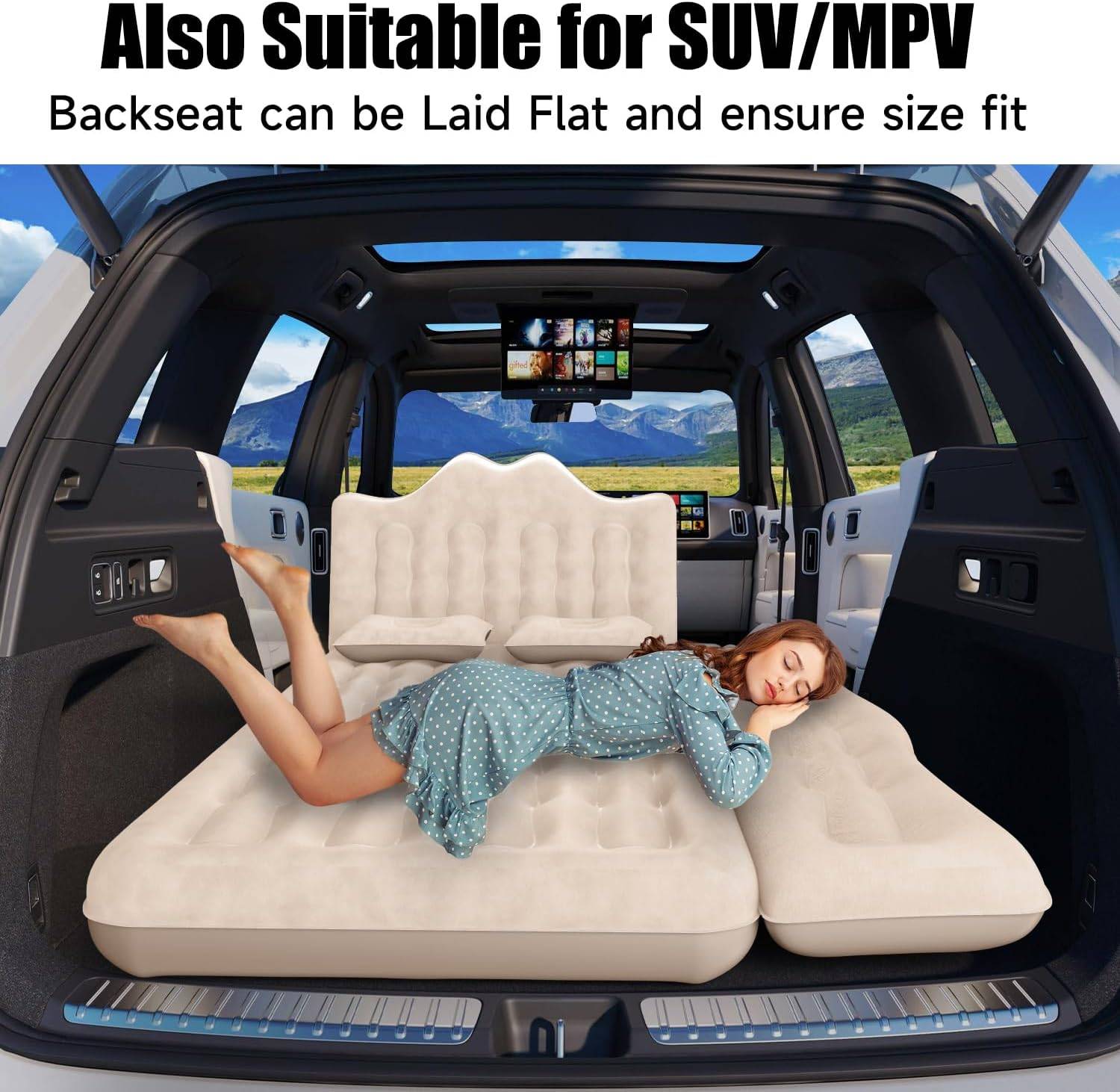 Inflatable Car Mattress For SUV And Truck With Pump