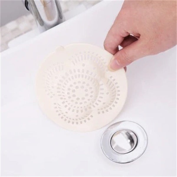 Shower Drain Cover Hair Filter Stopper with Suction Cups