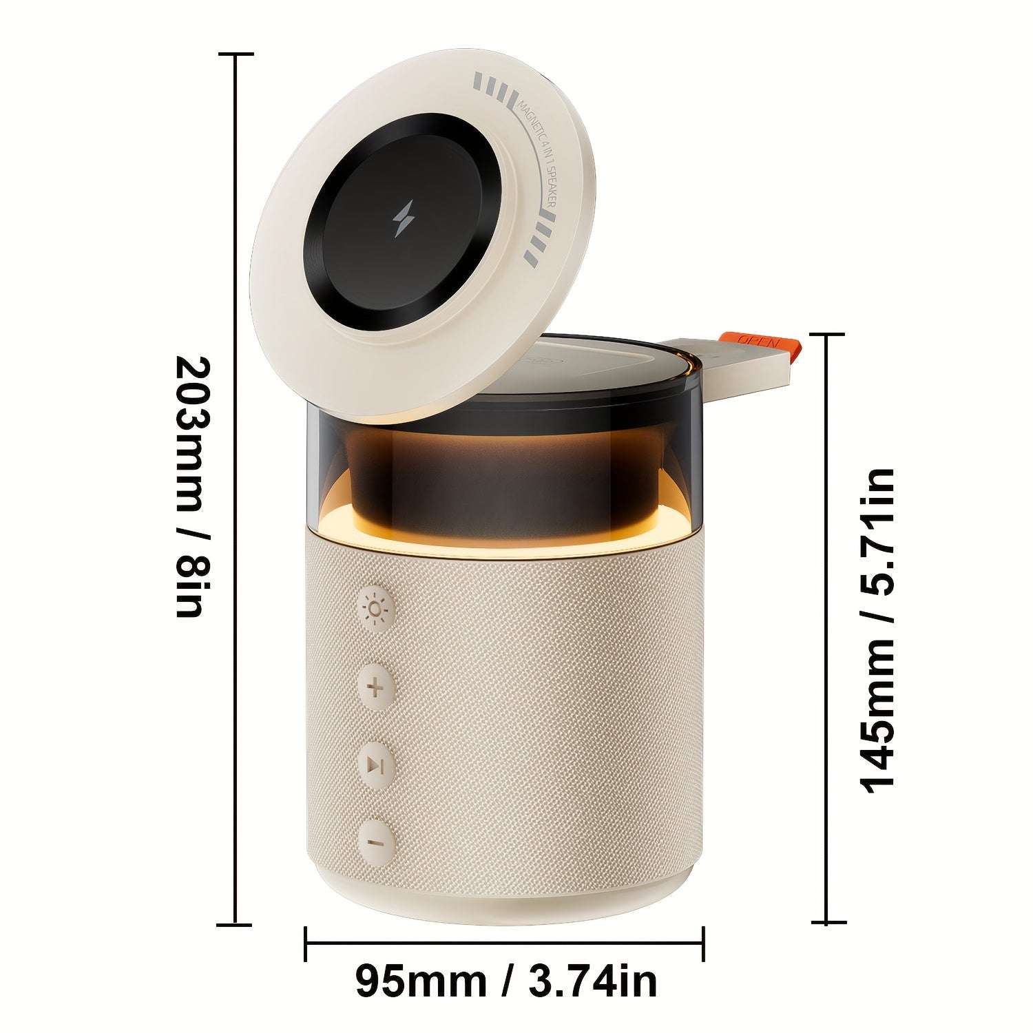 7-in-1 Wireless Charging Station with Night Light, Dual Phone Dock, Fast Charger for iPhone, AirPods & iWatch, 30W Adapter, USB-C & USB-A Outputs