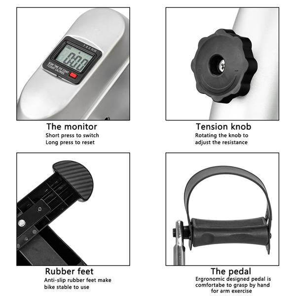 Home Fitness Mini Exercise Bike Trainer with Display