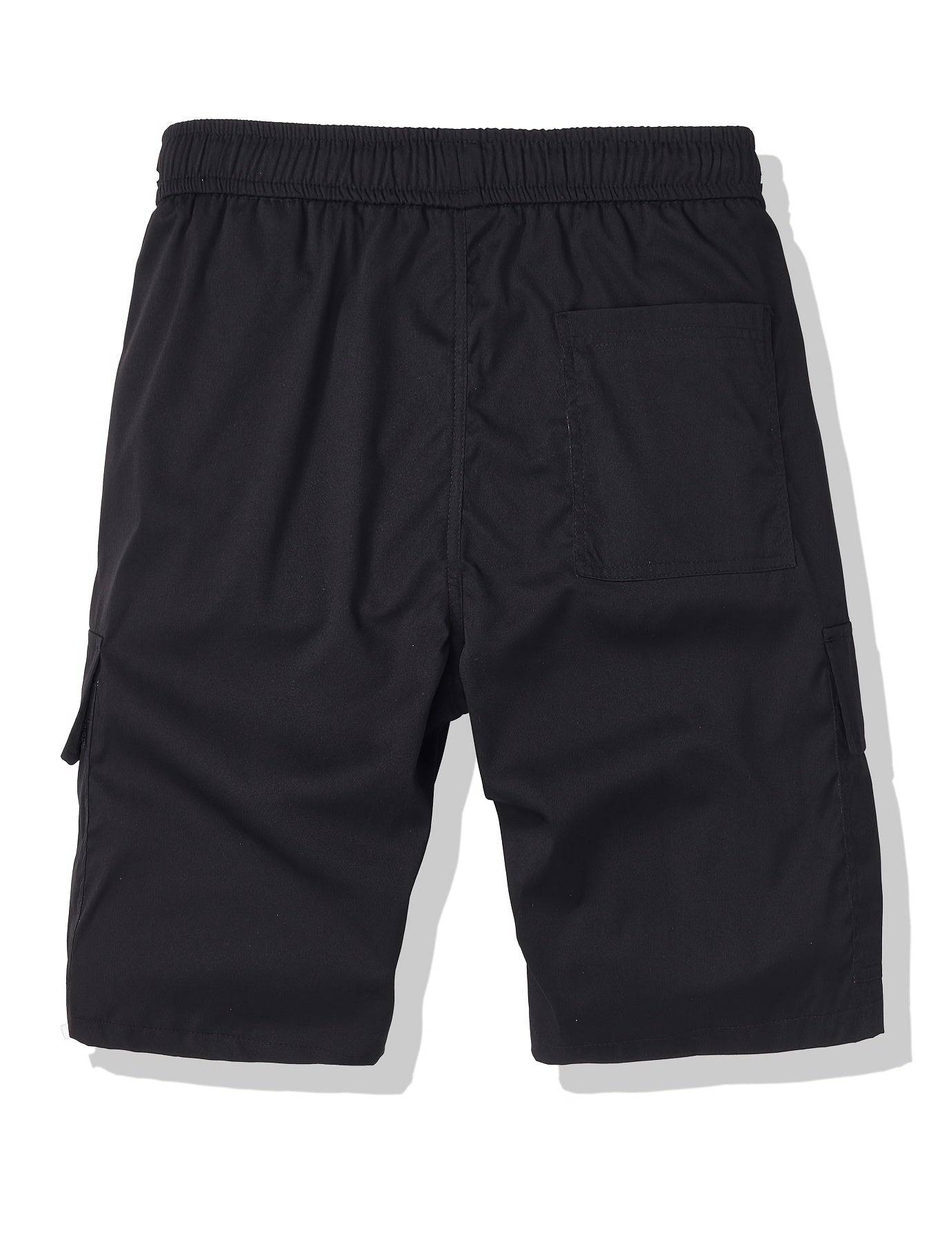 3-Pack Men’s Cargo Shorts with Adjustable Drawstring Waist & Multi Pockets, Loose Fit for Hiking & Casual Summer Wear