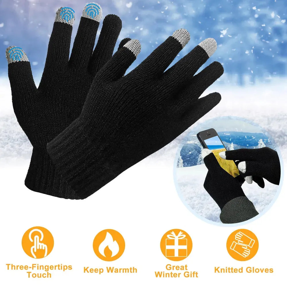 Unisex Winter Gloves Touch Screen Knit