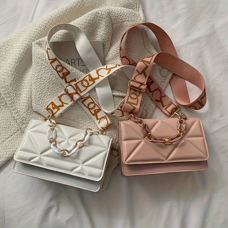 Casual Crossbody Shoulder Bag for Women Wide Strap Design Lightweight Everyday Purse