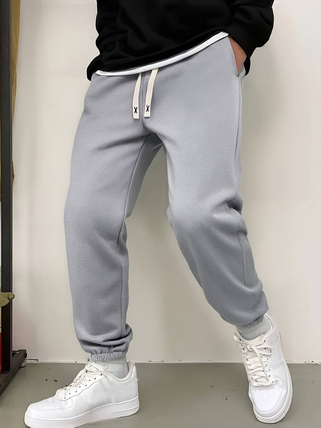 5-Pack Men’s Casual Jogger Pants – Elastic Waist with Drawstring, Multi-Pocket, Breathable Fabric for Gym, Running & Lounge