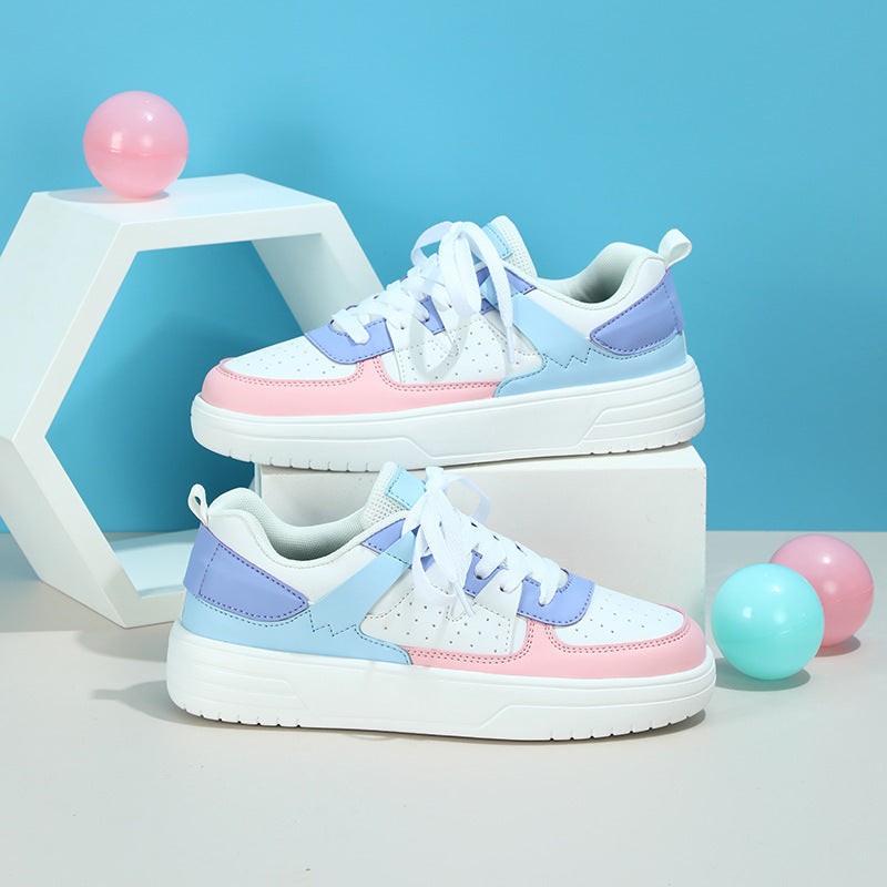 Women Comfortable Shoes Platform Color Block Sneakers