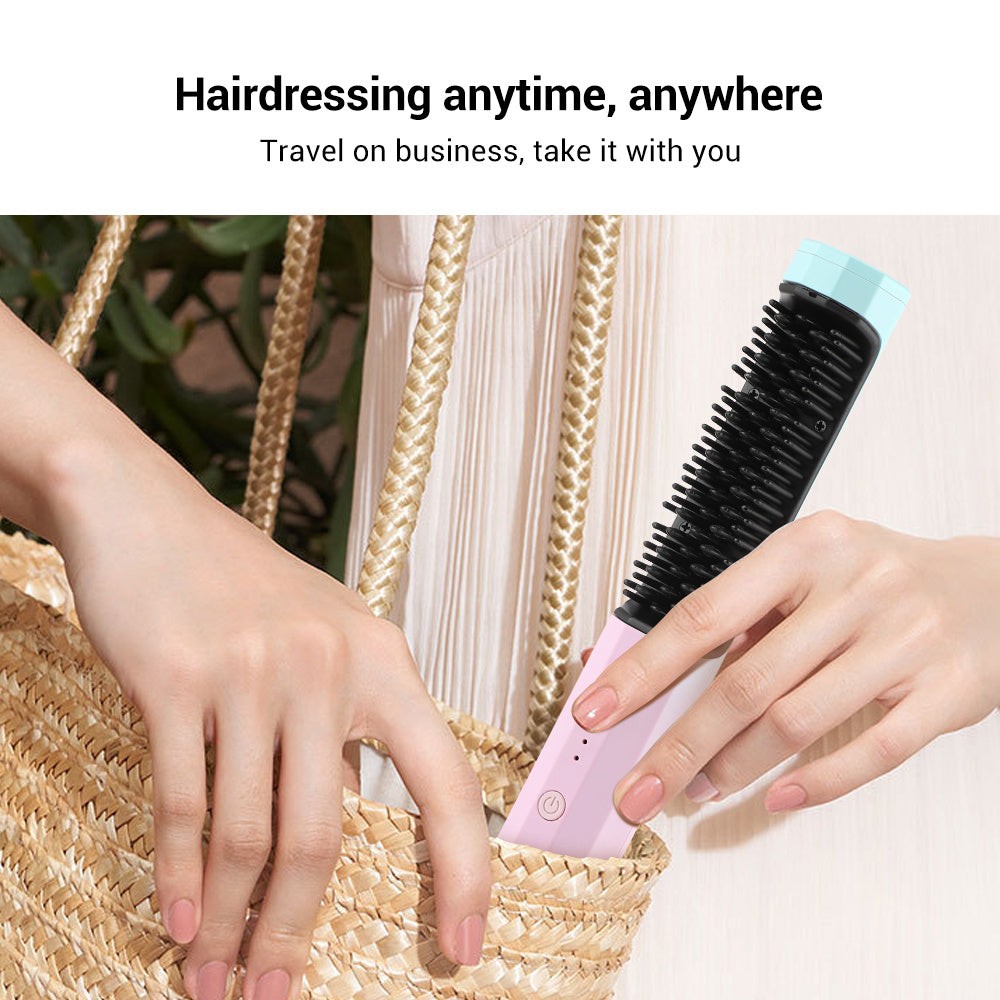 Rechargeable Wireless Hair Straightening Comb