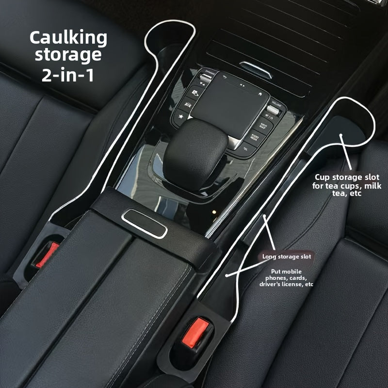 2pcs TPU car seat organizer box, universal fit, multifunctional storage for accessories, keeps interior clean and tidy