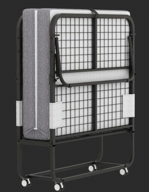 Folding Bed with 5 Inch Memory Foam Mattress and Metal Frame