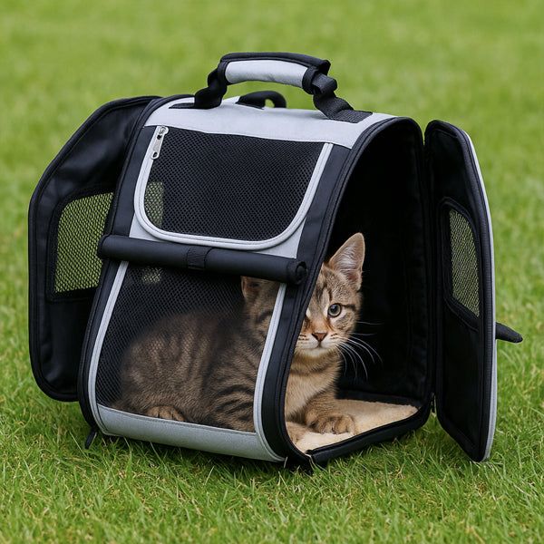 Expandable Cat Carrier Backpack for Dogs and Cats