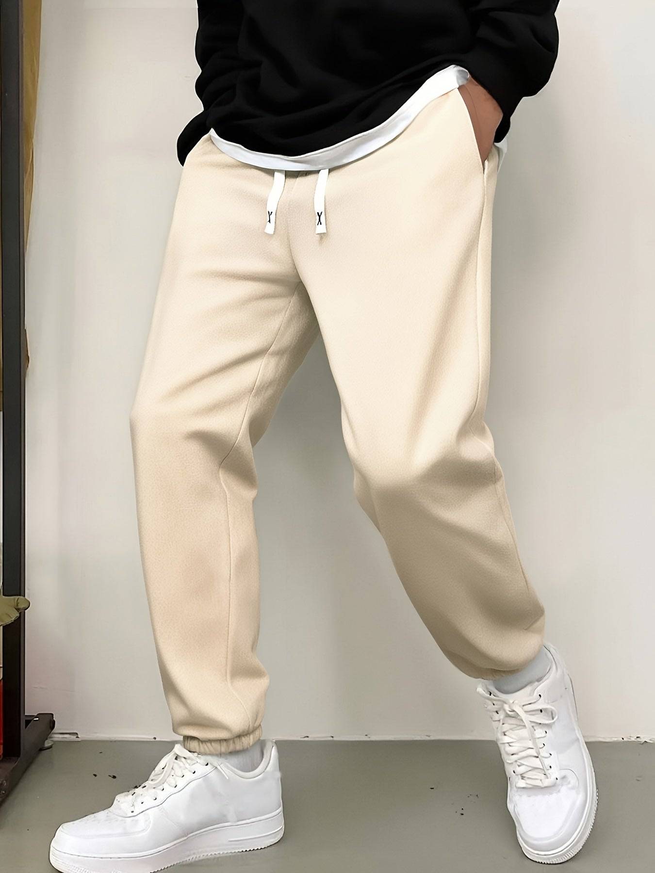 5-Pack Men’s Casual Jogger Pants – Elastic Waist with Drawstring, Multi-Pocket, Breathable Fabric for Gym, Running & Lounge
