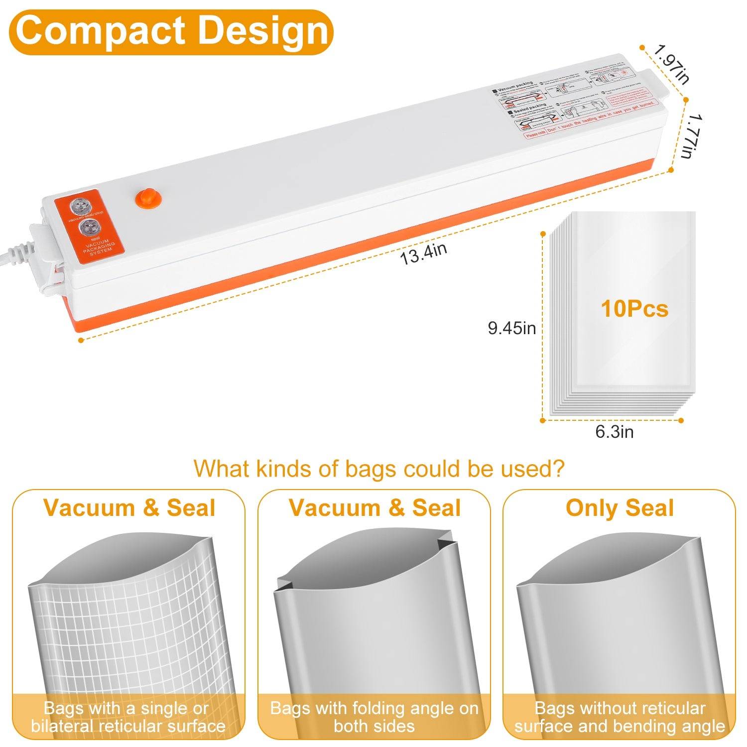 Electric Vacuum Sealer Machine for Home Food Storage