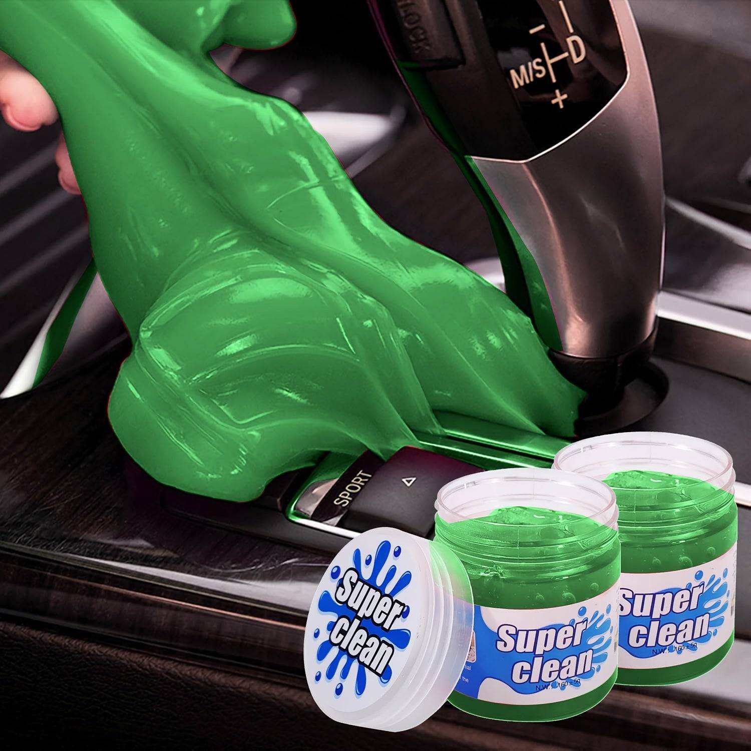 Pink car cleaning gel putty 5.6oz for auto interior, vents, and keyboards – reusable slime cleaner for dust removal