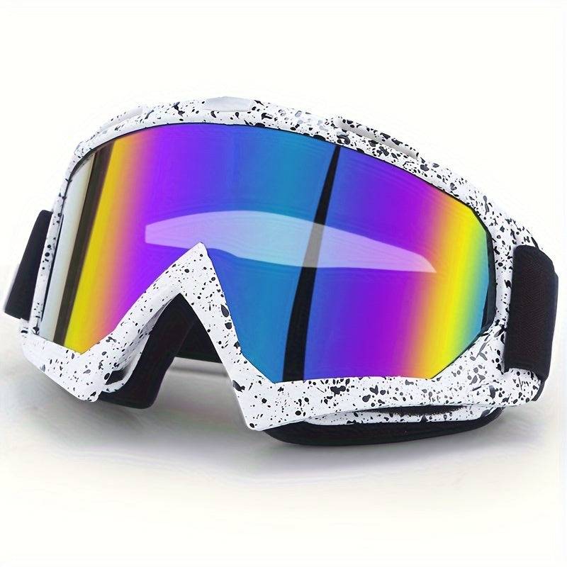 Motorcycle & ATV Goggles Off-Road Protective Eyewear with Anti-Scratch PC Lenses and Flexible TPU Frame Impact-Resistant for Outdoor Sports & Adventure Riding