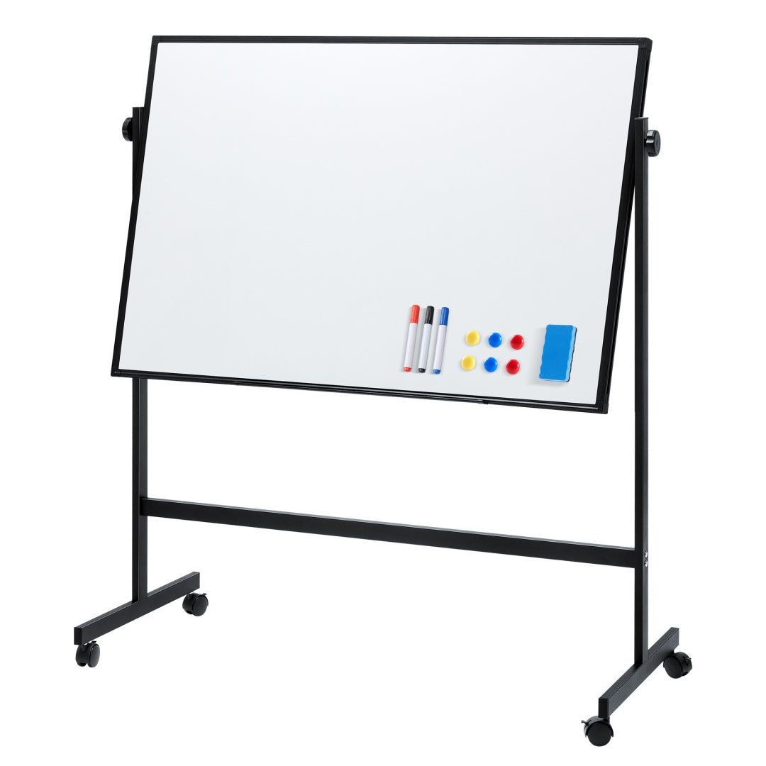 Whiteboard Mobile Magnetic Double Sided 46x32 with Stand
