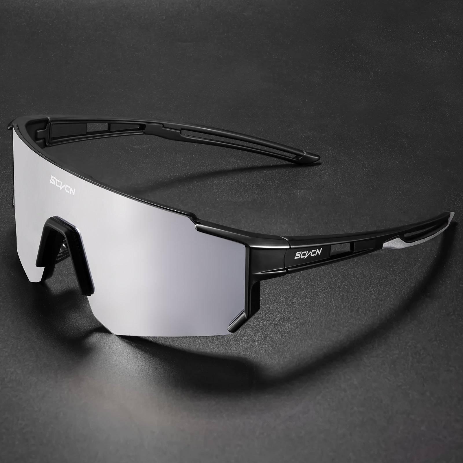 Frameless Sports Sunglasses for Cycling, Windproof and Anti-Mosquito, Colorful PC Lens Design