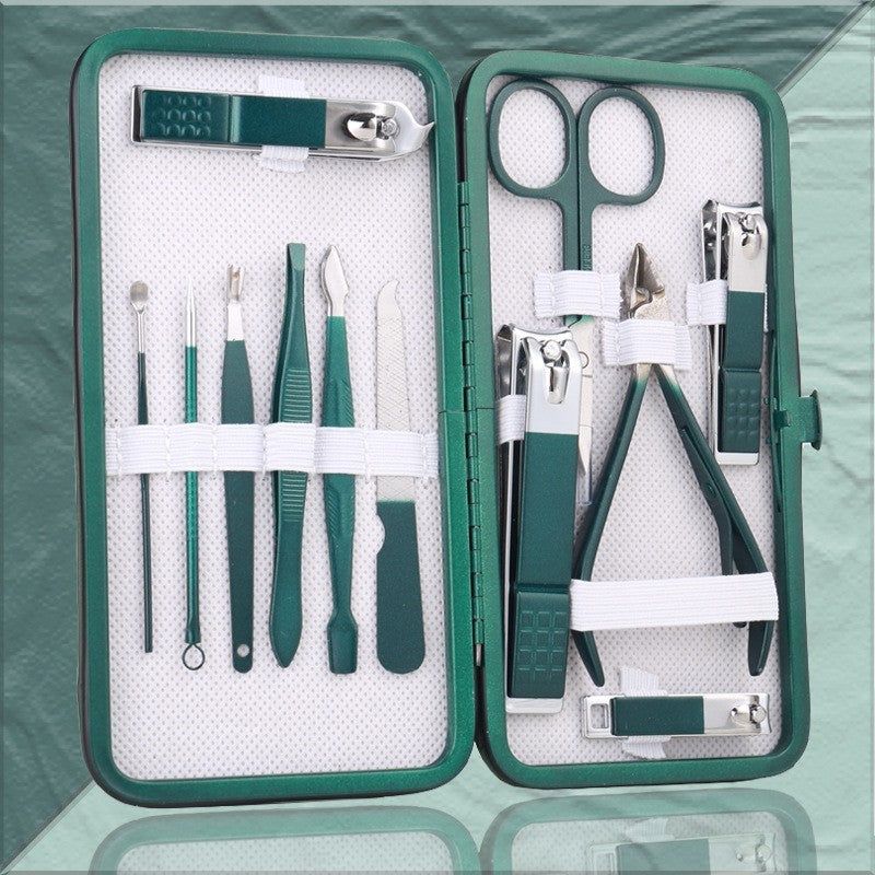 Manicure Set Stainless Steel Nail Clippers Pedicure Kit Box
