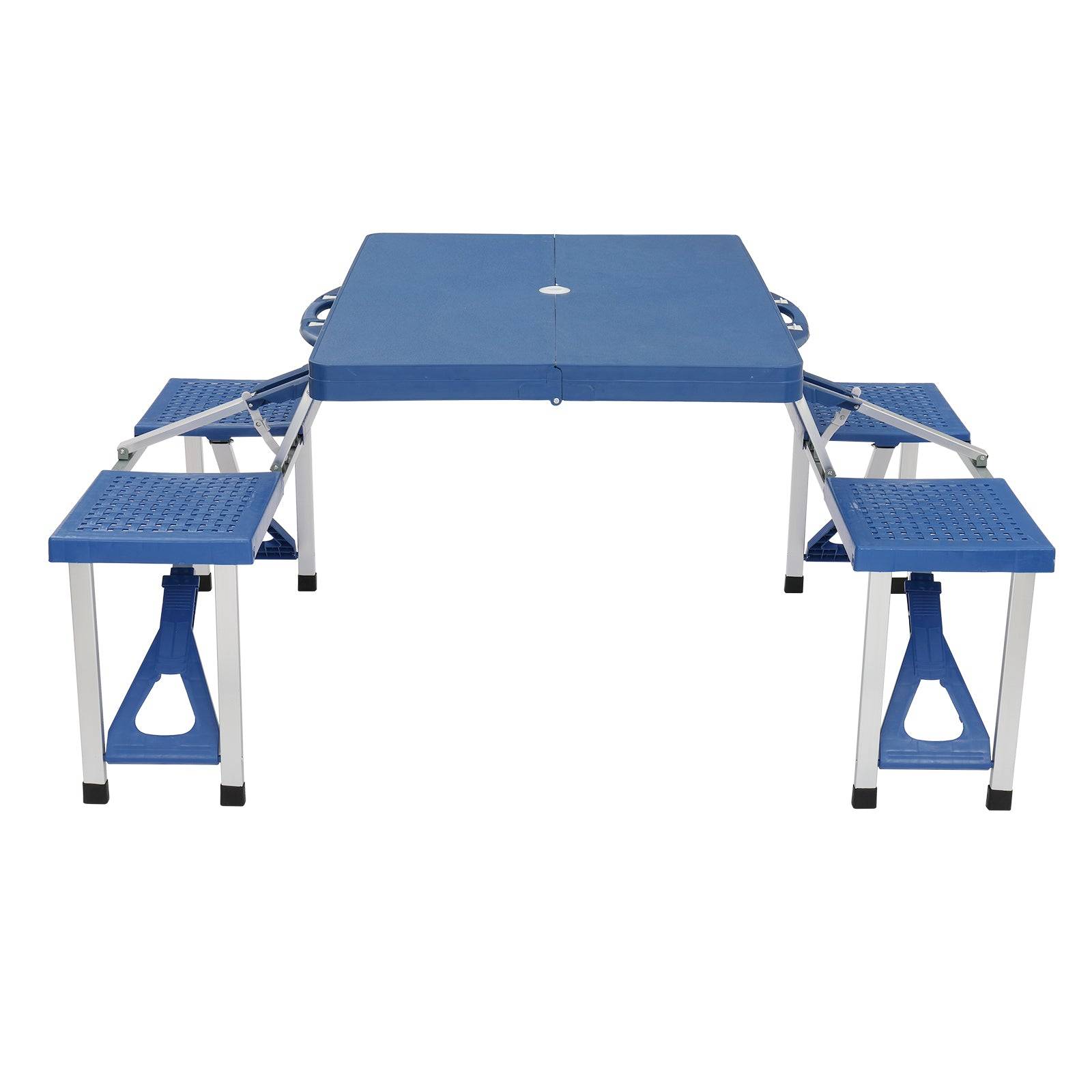 Folding Camping Table with Built-In Stools