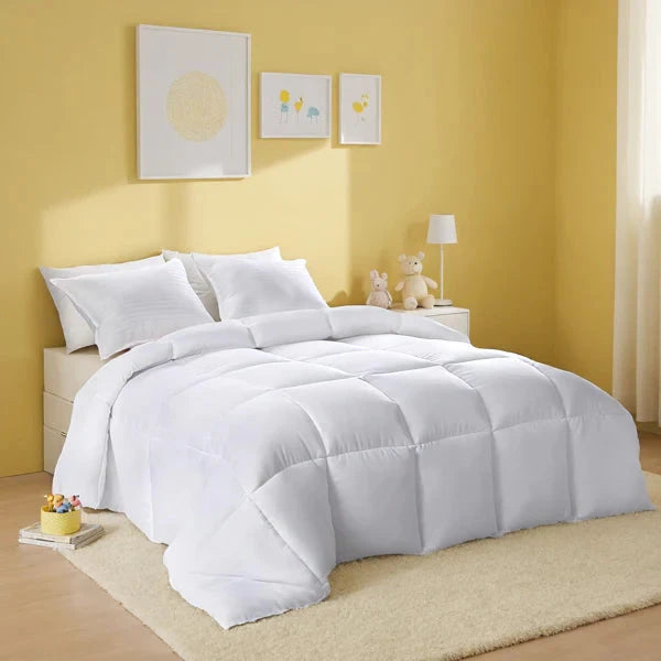 Oversized Checkered Quilted Duvet for Single Double