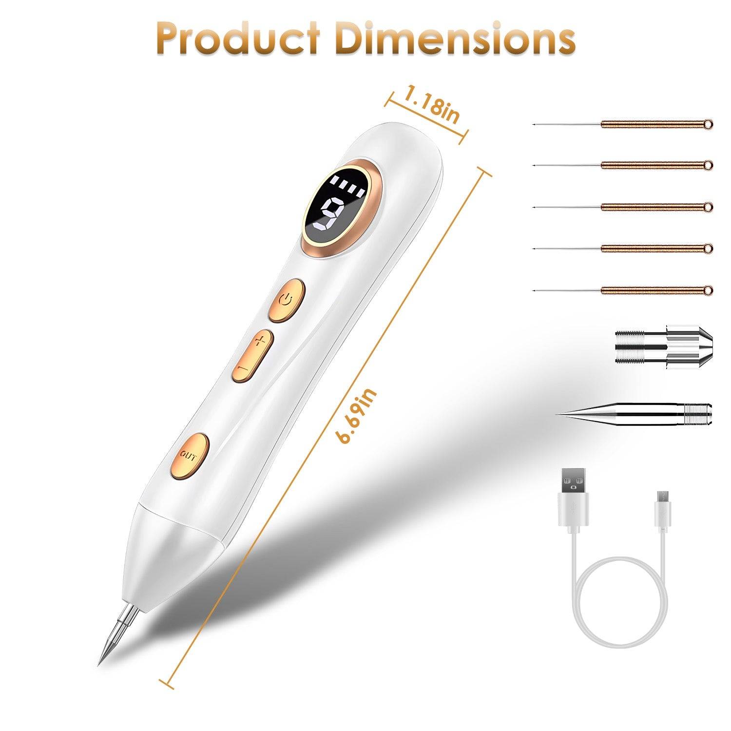 Skin Tag Remover Pen with LED Light and 9 Intensity Levels