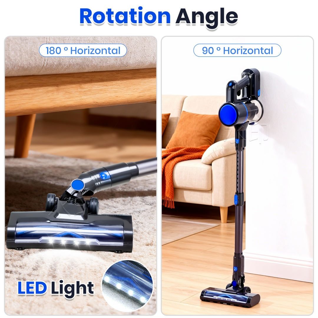 Lightweight Cordless Vacuum Stick Cleaner with LED Brush