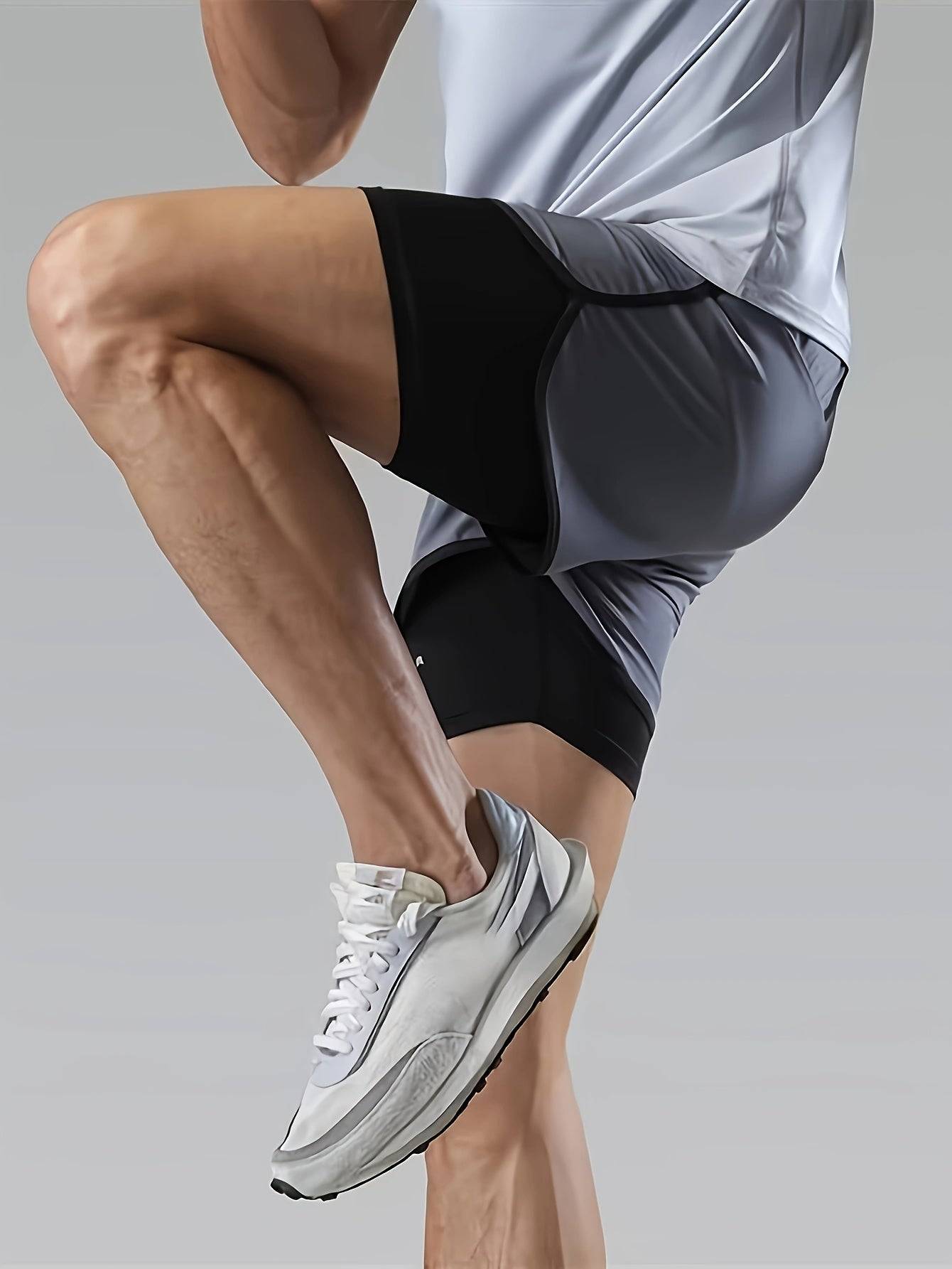 6pcs Men’s Summer Sports Shorts – Quick-Dry Running & Training Shorts with Inner Lining, 3/4 Length Two-in-One Design