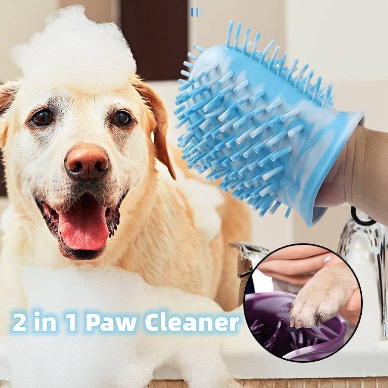 Dog Paw Cleaner Cup 2 in 1 Portable Pet Foot Washer Brush