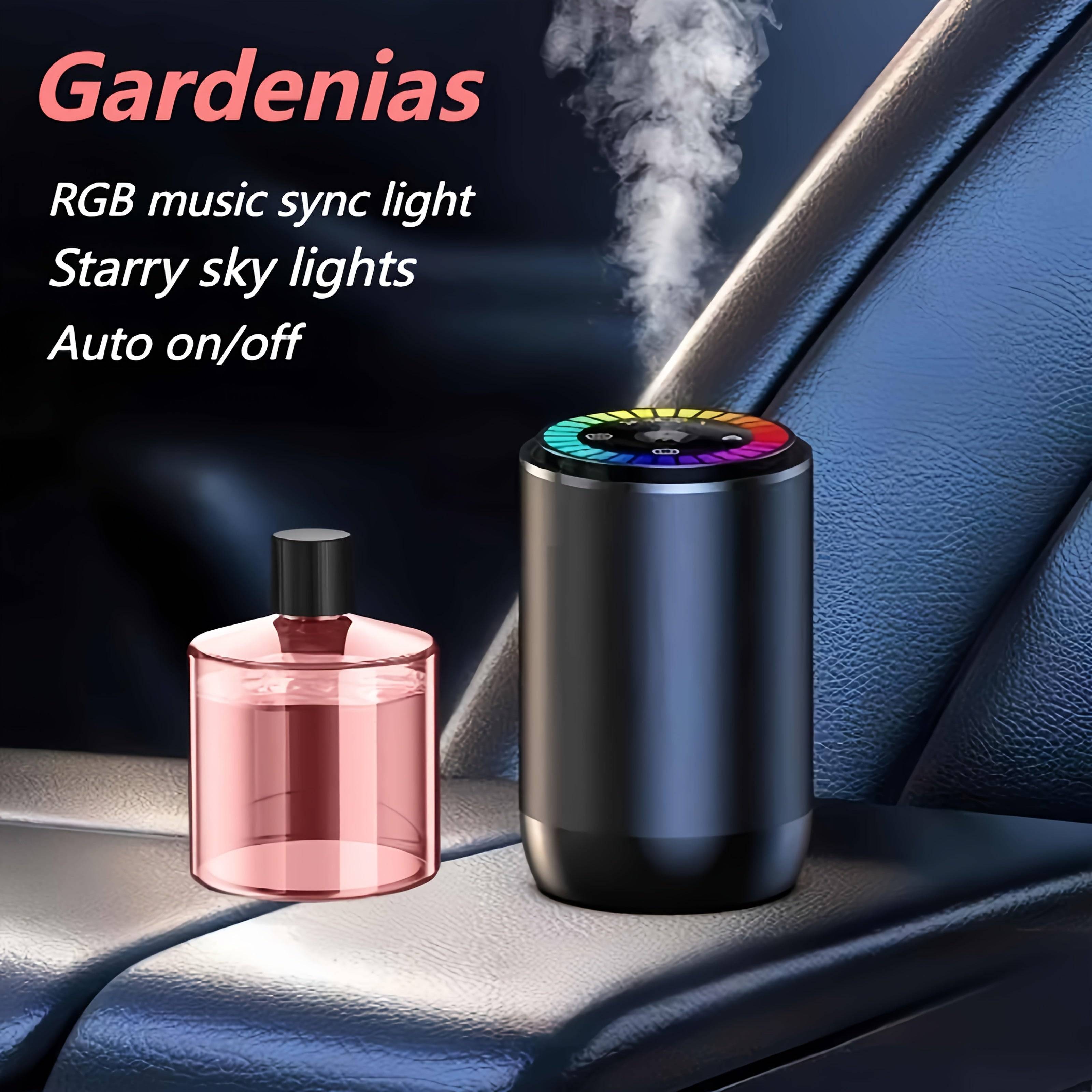 Smart Car Air Freshener with Dynamic Light Show & Starry Sky Mode Essential Oil Diffuser with Adjustable Fragrance Intensity Long-Lasting French Cologne Scent