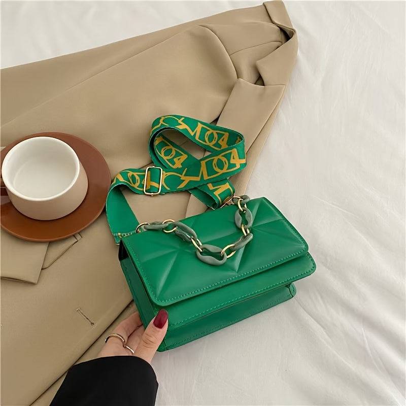 Casual Crossbody Shoulder Bag for Women Wide Strap Design Lightweight Everyday Purse