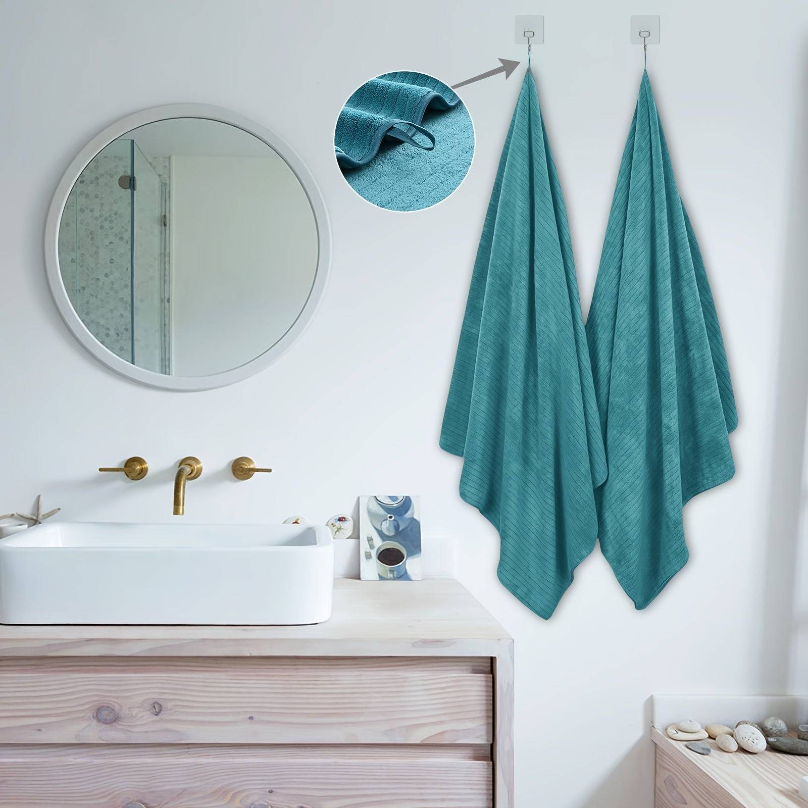 4pcs Oversized Bath Towels Set Extra Large 35"x70" Microfiber Quick-Dry Shower Towels Super Soft & Absorbent XL Bathroom Essentials for Family