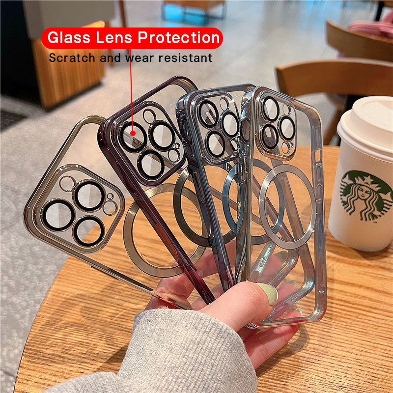 Electroplated Slim Phone Case with Lens Protector for iPhone