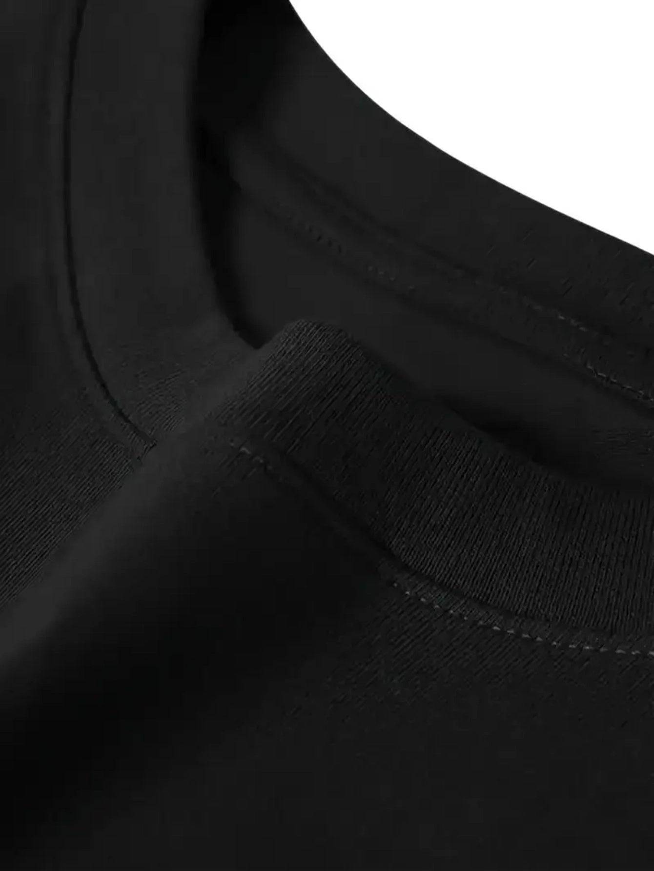 Men’s Sleeveless Tank Top Black Cotton Palm Tree & LIFE Graphic Casual & Sporty Summer Style