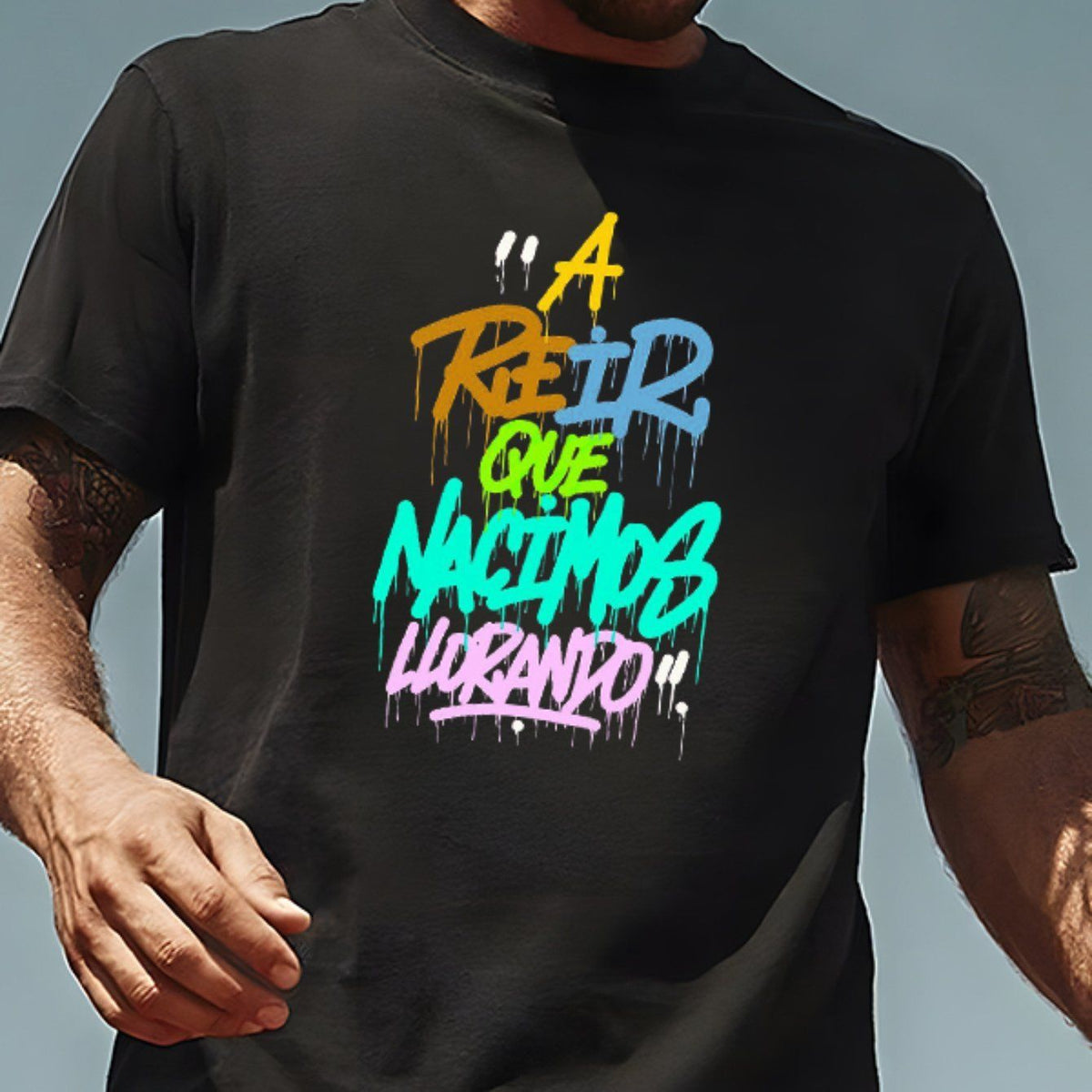 How Were We Born Printed Round Neck Unisex T Shirt