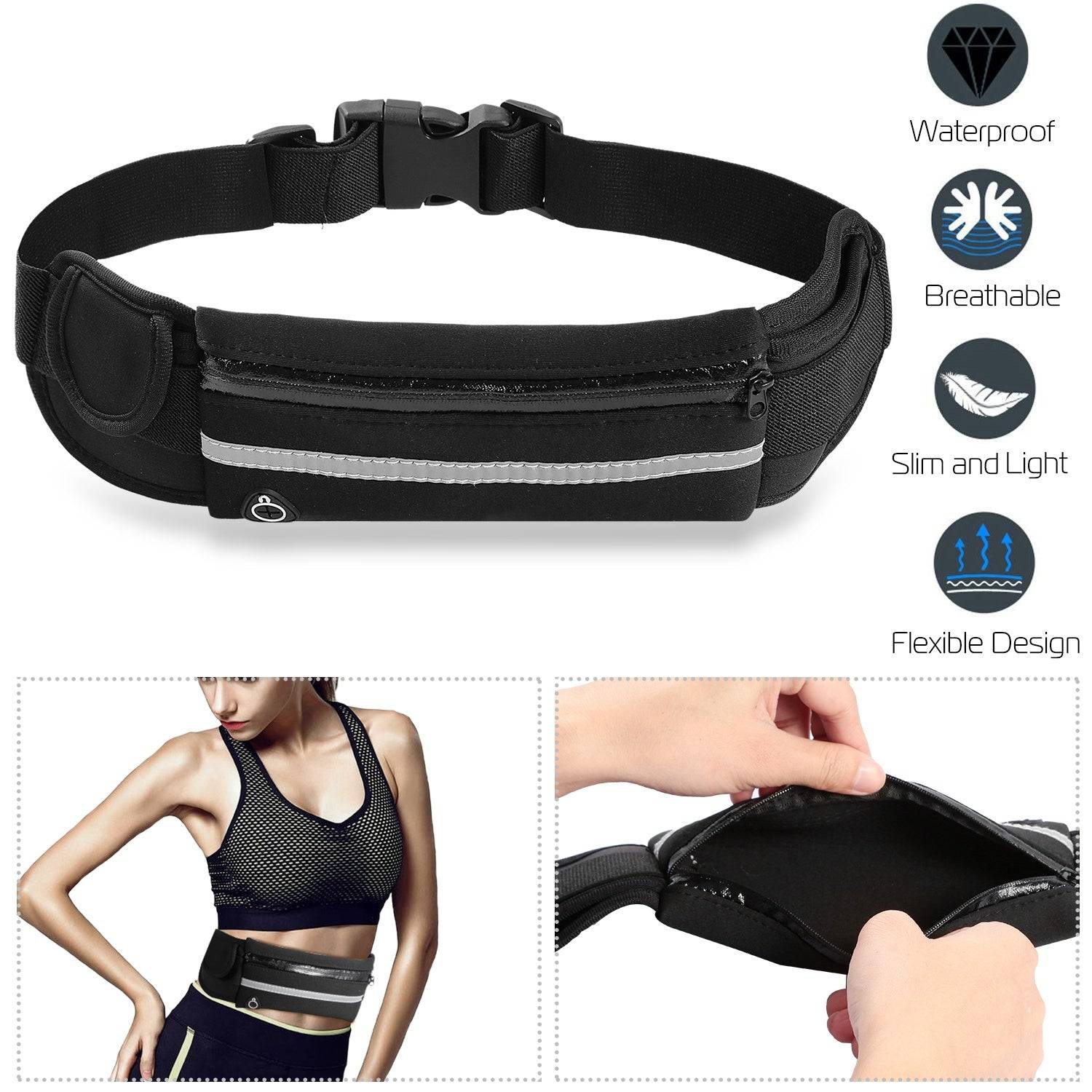 Waterproof Running Belt Adjustable Fit
